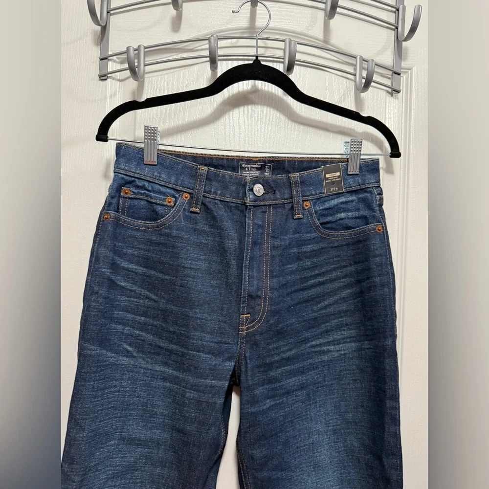 Abercrombie‎ & Fitch Simone High Rise Ankle Straight Women’s 27 4S Blue nwt